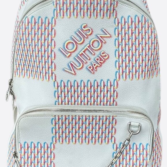 Louis Vuitton White Damier Spray Racer Backpack - Picture 1 of 5